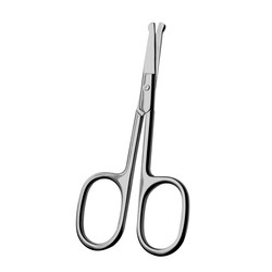 Stainless Steel Nose Hair Scissors Trimmer Knife Men's Round Head Stainless Steel Nose Hair Scissors Trimmer Knife Men's Round Head