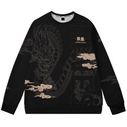 New autumn and winter loose casual velvet round neck sweatshirt for men New autumn and winter loose casual velvet round neck sweatshirt for men