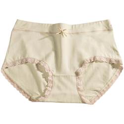 Mid-waist underwear for girls pure cotton antibacterial breathable lace Mid-waist underwear for girls pure cotton antibacterial breathable lace