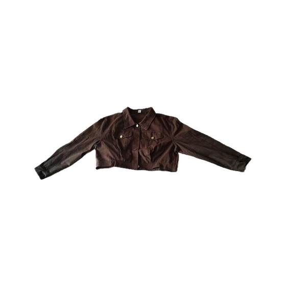 2025 spring short women's denim cotton brown lapel brown jacket Korean loose small top
2025 spring short women's denim cotton brown lapel brown jacket Korean loose small top