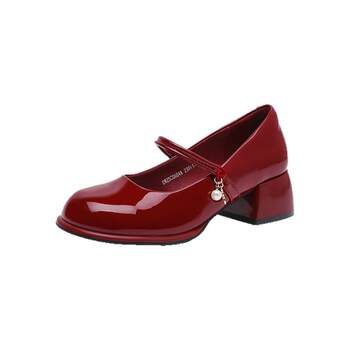 Dadong official authentic red Mary Jane high heels Dadong official authentic red Mary Jane high heels