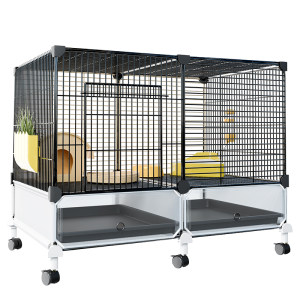 Cage for raising guinea pigs, household large space indoor special rabbit cage, automatic cleaning guinea pig luxury villa guinea pig cage 
Cage for raising guinea pigs, household large space indoor special rabbit cage, automatic cleaning guinea pig luxury villa guinea pig cage