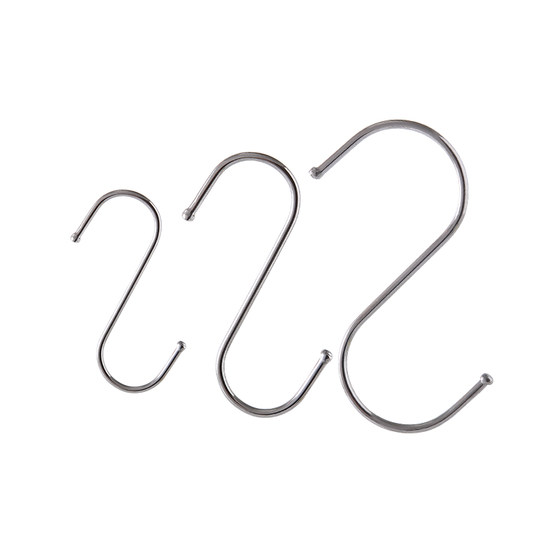 Bacon hook S-shaped stainless steel drying pork hook roast duck sausage special solid thick large portable S-hook Bacon hook S-shaped stainless steel drying pork hook roast duck sausage special solid thick large portable S-hook