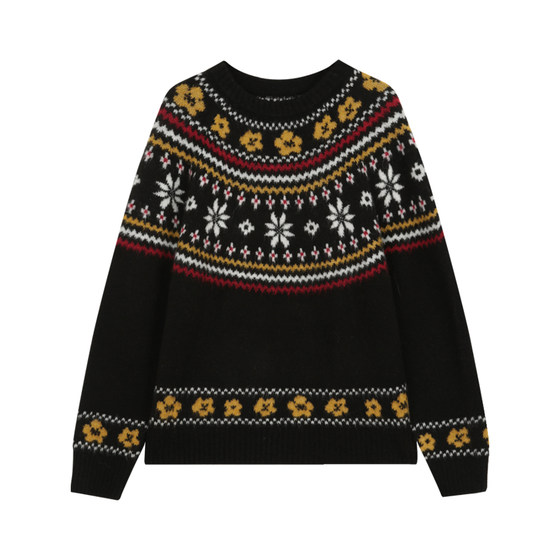 BLUEerror Fair Island Jacquard Lazy Alpaca Round Neck Red Sweater Women's Knitted Warm Winter
BLUEerror Fair Island Jacquard Lazy Alpaca Round Neck Red Sweater Women's Knitted Warm Winter