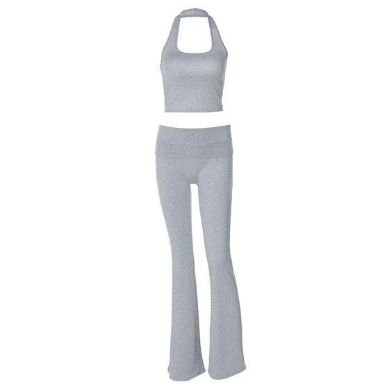 Shemoda casual sports style fashion suit halter vest + high waist slim-fitting trousers two-piece set for women's clothing
Shemoda casual sports style fashion suit halter vest + high waist slim-fitting trousers two-piece set for women's clothing