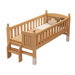 Children's splicing bed beech wood bed widened by adults can sleep with baby small bed solid wood custom crib splicing bed Children's splicing bed beech wood bed widened by adults can sleep with baby small bed solid wood custom crib splicing bed