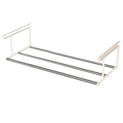 Retractable shoe rack bracket saves space Retractable shoe rack bracket saves space