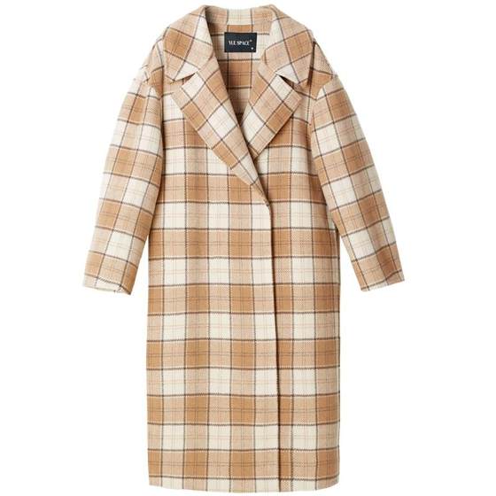 Yuespace autumn and winter women's double -sided wool coat contrast lattice loose woolen woolen coat suits and neighbors long knee
Yuespace autumn and winter women's double -sided wool coat contrast lattice loose woolen woolen coat suits and neighbors long knee