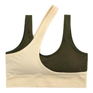 Cross Spring New European and American Style Sports Bra Women's Contrast Color Quick-Drying Running Shockproof Vest Fitness Underwear Bra Gathering 
Cross Spring New European and American Style Sports Bra Women's Contrast Color Quick-Drying Running Shockproof Vest Fitness Underwear Bra Gathering