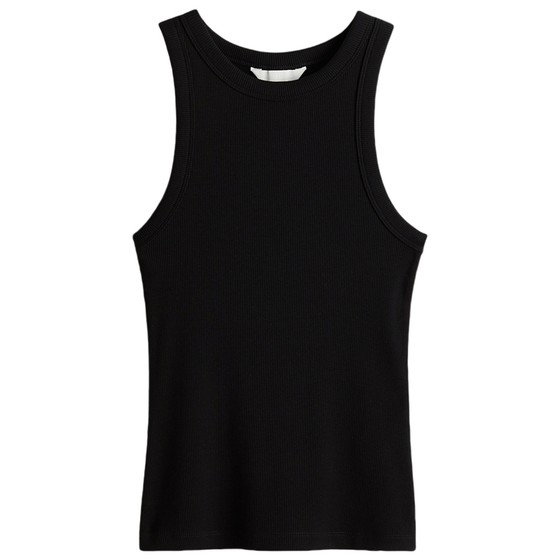 HM women's suspender 2025 autumn new simple round neck slim slim short vest top 1270854 HM women's suspender 2025 autumn new simple round neck slim slim short vest top 1270854