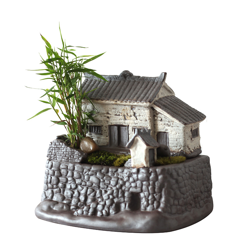 品揃え豊富で 植木鉢 ヴィンテージ 床天井鉢植え 中国古典花陶器風景画装飾 工芸品