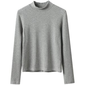 Gentle soft glutinous Ms. Half -high -necked long -sleeved bottoming shirt constant temperature elastic solid color warm -up top Shandong online store
 Gentle soft glutinous Ms. Half -high -necked long -sleeved bottoming shirt constant temperature elastic solid color warm -up top Shandong online store