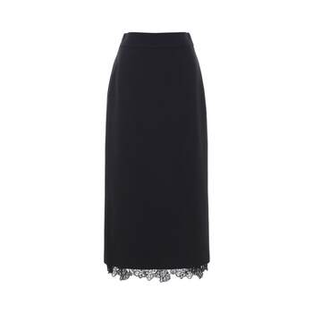 LYNEE lace stitching high-waisted simple one-piece straight skirt for women autumn versatile temperament skirt LYNEE lace stitching high-waisted simple one-piece straight skirt for women autumn versatile temperament skirt