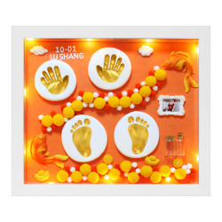 Hand and foot seal mud freshman full moon gift fetal hair souvenir Hand and foot seal mud freshman full moon gift fetal hair souvenir