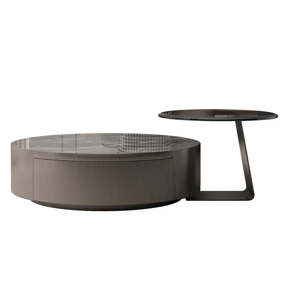 Modern light luxury rock slab tea table combination living room home modern simple high-end high-end sense large and small apartment round tea table 
Modern light luxury rock slab tea table combination living room home modern simple high-end high-end sense large and small apartment round tea table