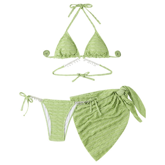 Swimsuit women sexy Bikini small breast gathered three -point thin split split triangle triangle vacation hot spring swimwear
Swimsuit women sexy Bikini small breast gathered three -point thin split split triangle triangle vacation hot spring swimwear