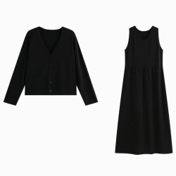 Soft and gentle age-reducing knitted cardigan dress suit Soft and gentle age-reducing knitted cardigan dress suit
