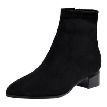 Da Yaya large size women's shoes fashion style thick heel short boots Da Yaya large size women's shoes fashion style thick heel short boots