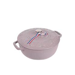 Staub enamel pot French imported pattern first snow snowflake pot iris flower cast iron pot Staub enamel pot French imported pattern first snow snowflake pot iris flower cast iron pot