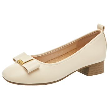 DUSTO Dadong shallow mouth single shoes elegant bow DUSTO Dadong shallow mouth single shoes elegant bow