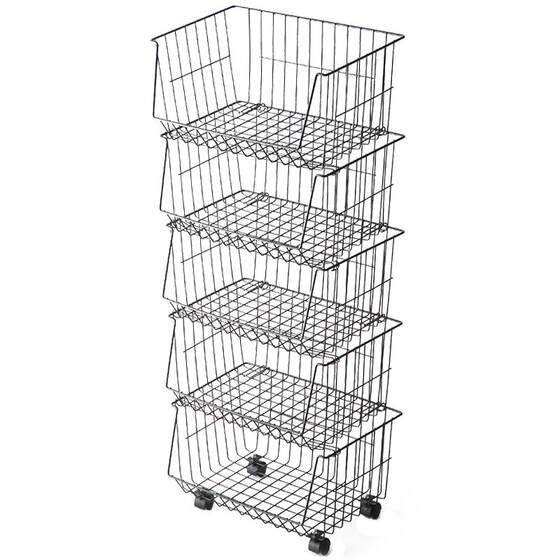 Vegetable basket thickened kitchen storage rack against the wall floor vegetable and fruit countertop corner storage supplies corner cart 
Vegetable basket thickened kitchen storage rack against the wall floor vegetable and fruit countertop corner storage supplies corner cart