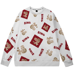 Autumn and winter new national trend God of Wealth hooded top for men Autumn and winter new national trend God of Wealth hooded top for men