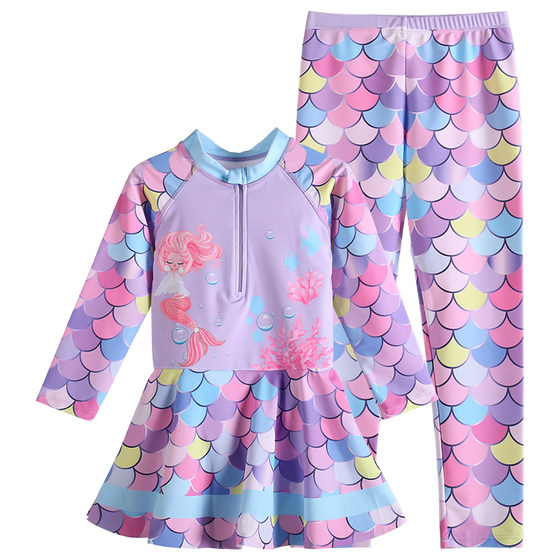 Mermaid swimsuit suit split long sleeve trousers sun protection summer girls swimsuit quick-drying children's swimsuit professional
Mermaid swimsuit suit split long sleeve trousers sun protection summer girls swimsuit quick-drying children's swimsuit professional