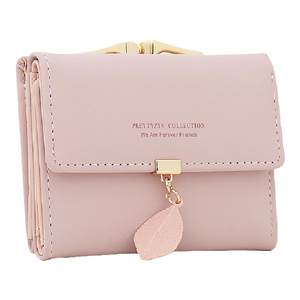 Wallet female niche design small fresh student short wallet female folding clip card bag exquisite small coin purse Wallet female niche design small fresh student short wallet female folding clip card bag exquisite small coin purse