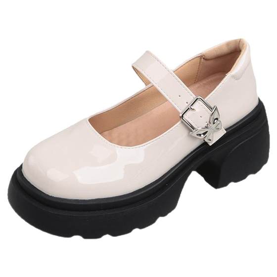 Thick-soled heightened Mary Zhen small leather shoes for women 2025 new versatile butterfly button thick heel college style one-line buckle single shoes
Thick-soled heightened Mary Zhen small leather shoes for women 2025 new versatile butterfly button thick heel college style one-line buckle single shoes