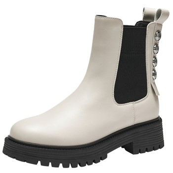 Gomeqi Short Chelsea Boots Women's 2025 New Autumn and Winter Fashion British Style Medium Heel Thick Heel Women's Shoes Short Boots Gomeqi Short Chelsea Boots Women's 2025 New Autumn and Winter Fashion British Style Medium Heel Thick Heel Women's Shoes Short Boots