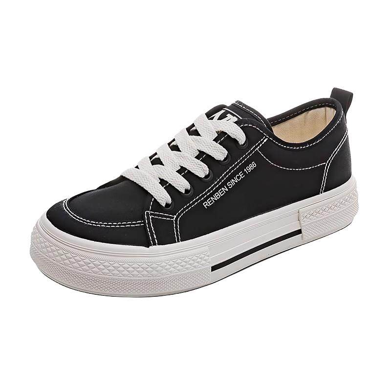 Humanistic Women's Canvas Shoes Large Size 41-43 Korean Style