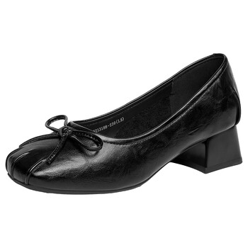 Gomeki 2025 new square head bow single shoes Gomeki 2025 new square head bow single shoes