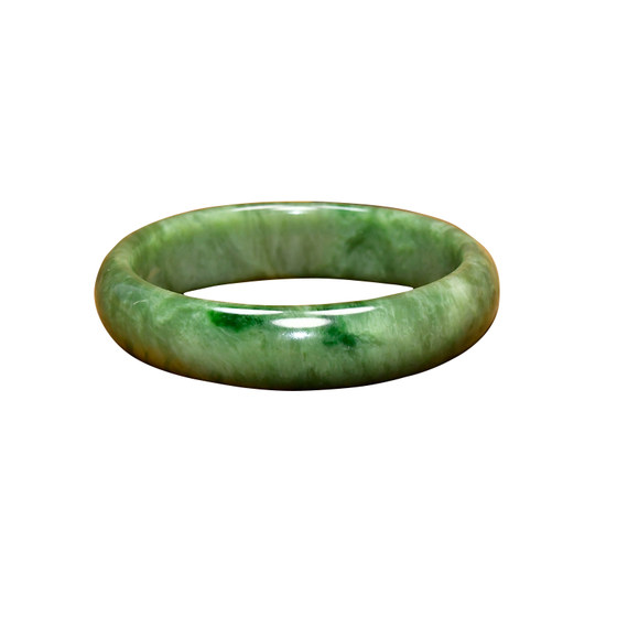 Zirunxuan Xinjiang Hetian Jade Bracelet Green White Jade Green 58 5MM Formal Clothing and Old-fashioned Specialty Bracelets Zirunxuan Xinjiang Hetian Jade Bracelet Green White Jade Green 58 5MM Formal Clothing and Old-fashioned Specialty Bracelets