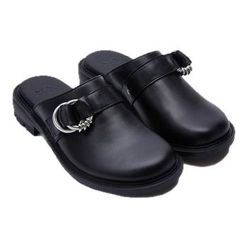Both25 spring and summer bag-toe thick sole half slippers for women wearing lazy people with one foot slim brinken shoes slippers round toe half support Both25 spring and summer bag-toe thick sole half slippers for women wearing lazy people with one foot slim brinken shoes slippers round toe half support