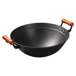 Deepened cast iron pan healthy uncoated Deepened cast iron pan healthy uncoated