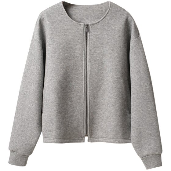 Long staple cotton Wumeiji women's round neck jacket baseball jacket cardigan Shandong online store spring and autumn women's clothing Long staple cotton Wumeiji women's round neck jacket baseball jacket cardigan Shandong online store spring and autumn women's clothing