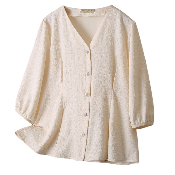 2025 summer new women's clothing texture and women's shirt with large size loose V-neck seven-quarter sleeve top fashionable small shirt
2025 summer new women's clothing texture and women's shirt with large size loose V-neck seven-quarter sleeve top fashionable small shirt