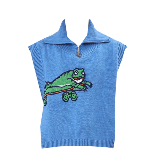 Secret fan astrology park sweet cartoon design feel loose short sleeveless thin sweater knitted vest vest for women
Secret fan astrology park sweet cartoon design feel loose short sleeveless thin sweater knitted vest vest for women