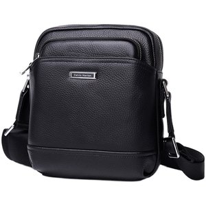 Davanaland men's leather mini small shoulder bag cowhide shoulder bag casual men's bag small backpack business fashion Davanaland men's leather mini small shoulder bag cowhide shoulder bag casual men's bag small backpack business fashion