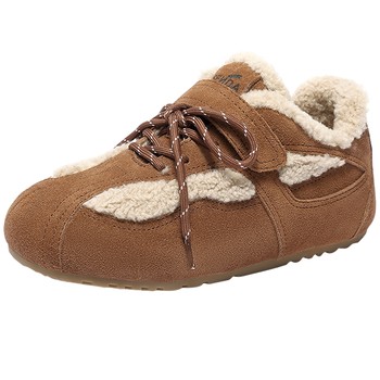 Senda small sun fur shoes for women 25 winter new comfortable and warm velvet cotton shoes retro flat outdoor snow boots 
Senda small sun fur shoes for women 25 winter new comfortable and warm velvet cotton shoes retro flat outdoor snow boots