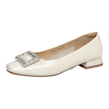 Gomeki Shopping Mall same rhinestone square buckle light mouth single shoes Gomeki Shopping Mall same rhinestone square buckle light mouth single shoes