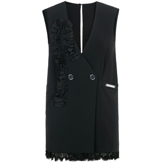 XG Xue Ge Creative Decorative Design Sleeveless Vest Fashion Summer New Lace Spliced Mid-Length Horse Clip Jacket Women
XG Xue Ge Creative Decorative Design Sleeveless Vest Fashion Summer New Lace Spliced Mid-Length Horse Clip Jacket Women