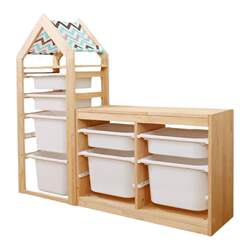 Children's bookshelf solid wood living room combination toy storage cabinet Children's bookshelf solid wood living room combination toy storage cabinet