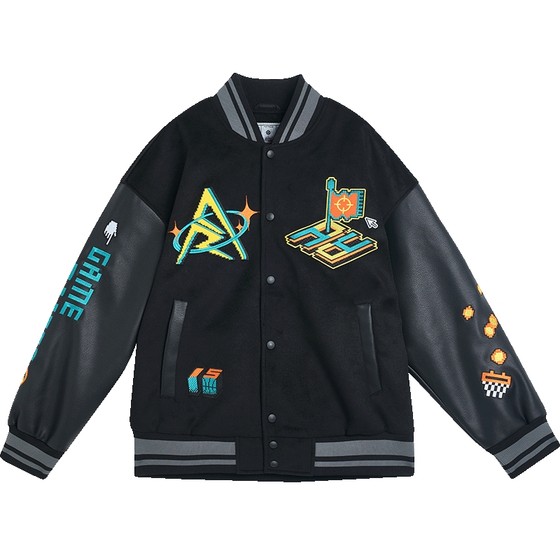 Men's 2025 new loose sports American top plus velvet cardigan PU leather sleeve baseball uniform
Men's 2025 new loose sports American top plus velvet cardigan PU leather sleeve baseball uniform