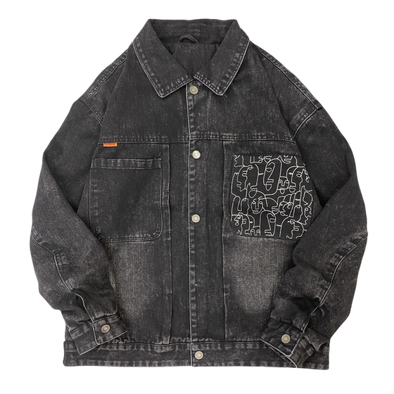 Design-sensual embroidered pocket plus velvet warm denim jacket for men slim and versatile new American splicing work jacket
Design-sensual embroidered pocket plus velvet warm denim jacket for men slim and versatile new American splicing work jacket