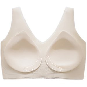 No trace underwear female small chest gathered no steel ring beauty back all -in -one vest fixed cup anti -drooping sports text bra No trace underwear female small chest gathered no steel ring beauty back all -in -one vest fixed cup anti -drooping sports text bra