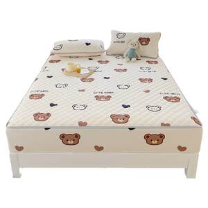 Jingqi Class A maternal and infant grade pure cotton bed sheet cover three-piece set Simmons mattress protector quilted bed cover sheet cover 
Jingqi Class A maternal and infant grade pure cotton bed sheet cover three-piece set Simmons mattress protector quilted bed cover sheet cover