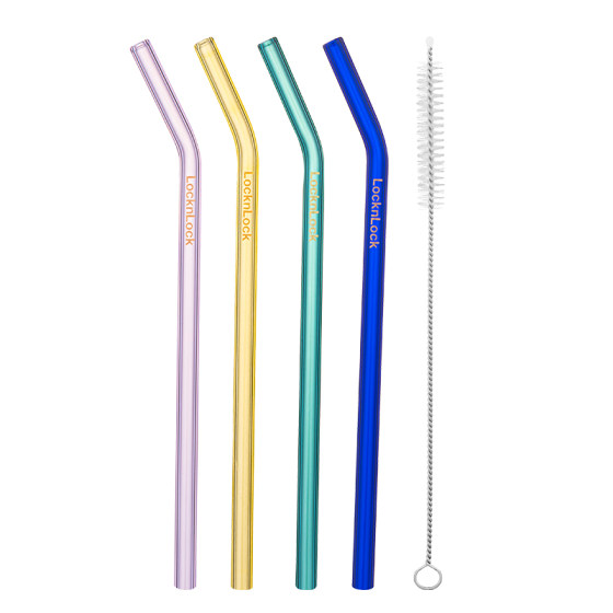 Lexiexuele glass straw non -disposable heat -resistant maternal daughter drinks water, bending transparent and thin suction tube anti -lipstick Lexiexuele glass straw non -disposable heat -resistant maternal daughter drinks water, bending transparent and thin suction tube anti -lipstick