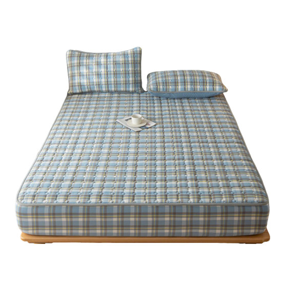 Class A quilted fitted sheet mattress cover three-piece set Simmons bed cover thickened anti-slip bed cover fully surrounded single heightening 
Class A quilted fitted sheet mattress cover three-piece set Simmons bed cover thickened anti-slip bed cover fully surrounded single heightening