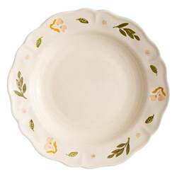 Fresh cream style platycodon dishes and tableware set ceramic western dinner plate flower household rice bowl flat plate fish plate Fresh cream style platycodon dishes and tableware set ceramic western dinner plate flower household rice bowl flat plate fish plate